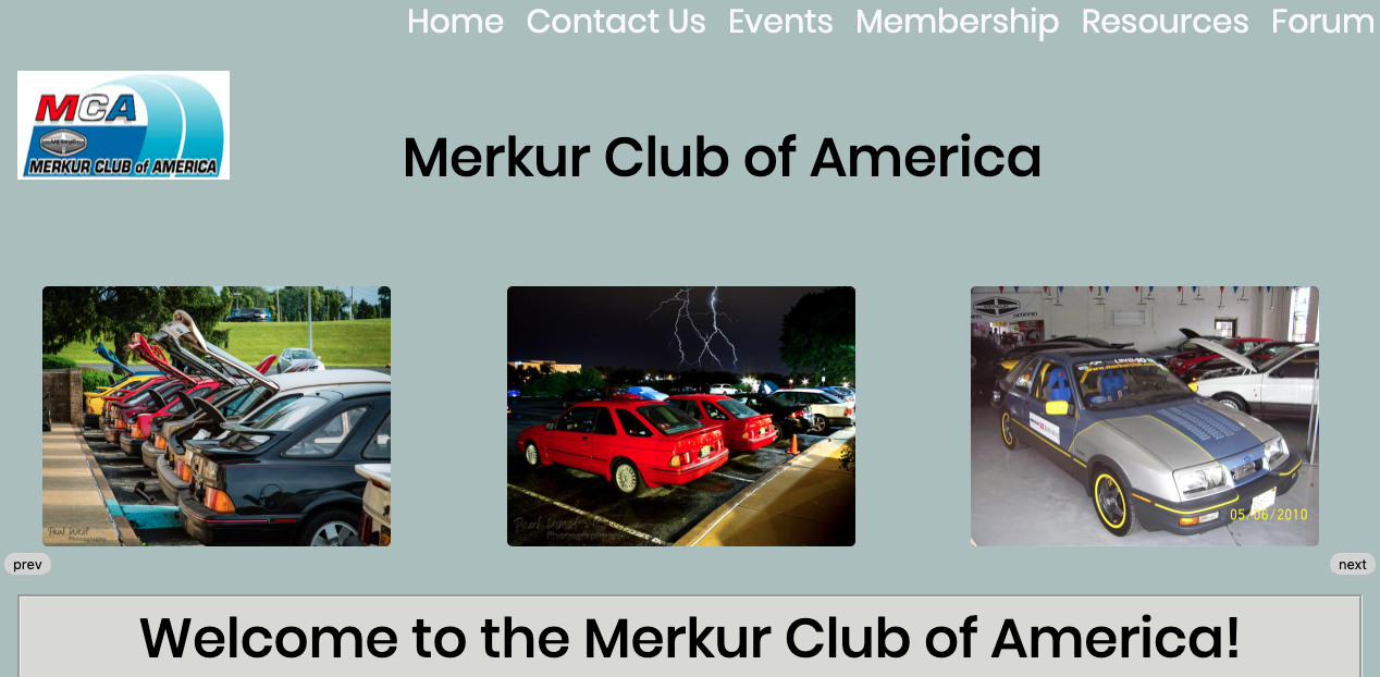 Merkur Club of America Ground up Rebuild website